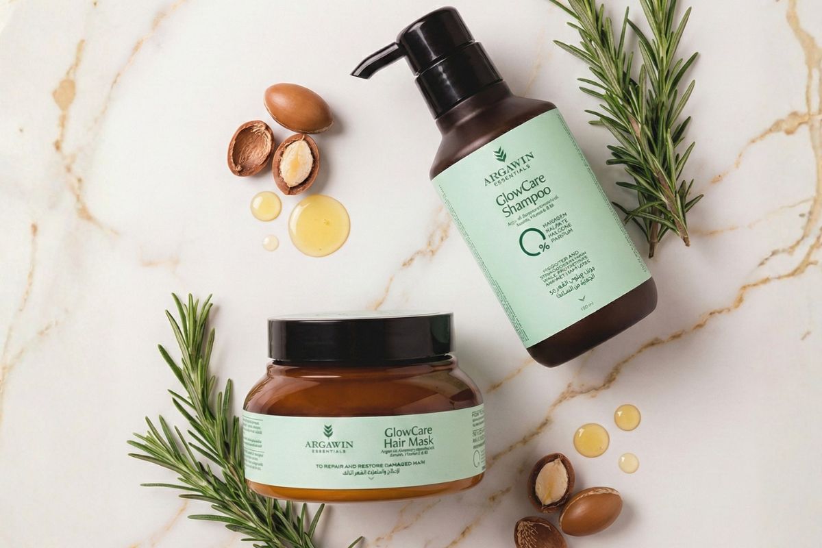 Duo GlowCare Shampoo et Hair Mask pour réparer cheveux abîmés
